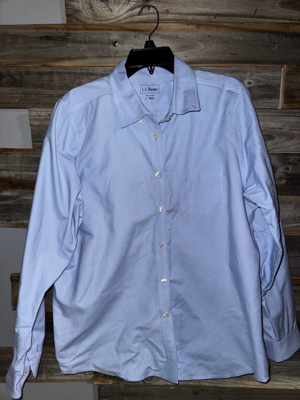 LL bean- Oxford men’s top large regular- button down- 100% cotton - Picture 2 of 7